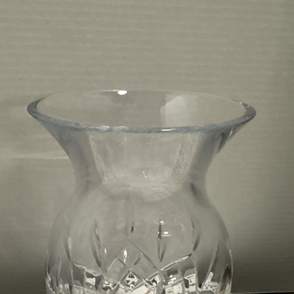 Waterford Lismore Crystal Vase 8" Cut Glass Flower Vase Ireland
